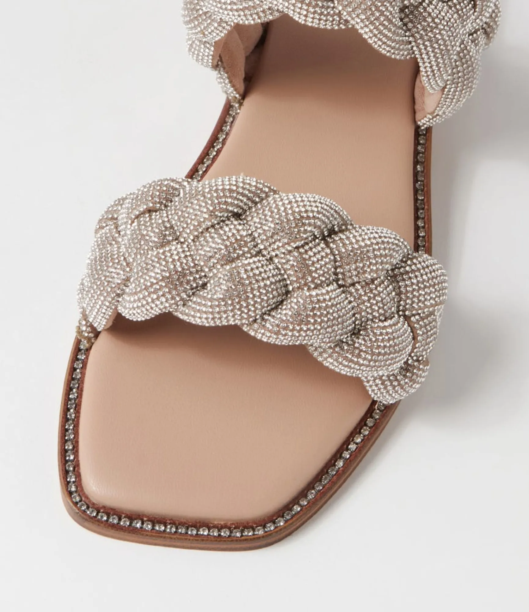 Store Midas Shoes Faba Silver Nude Jewels Slides