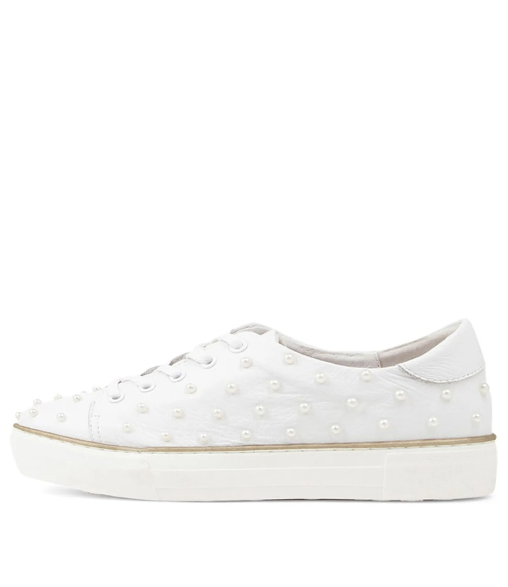 Discount Midas Shoes Faith White Leather Sneakers