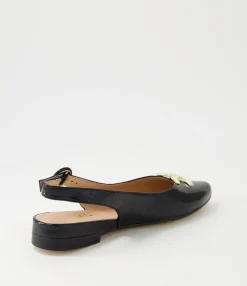 New Midas Shoes Fallone Black Patent Leather Flat Shoes