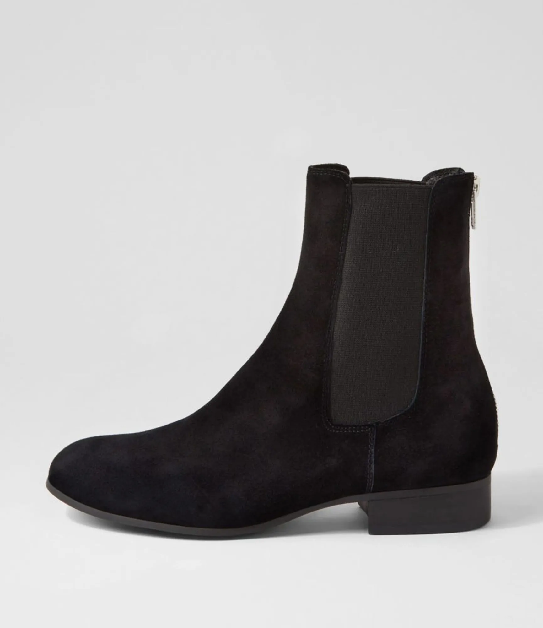 Hot Midas Shoes Fally Black Suede Chelsea Boots