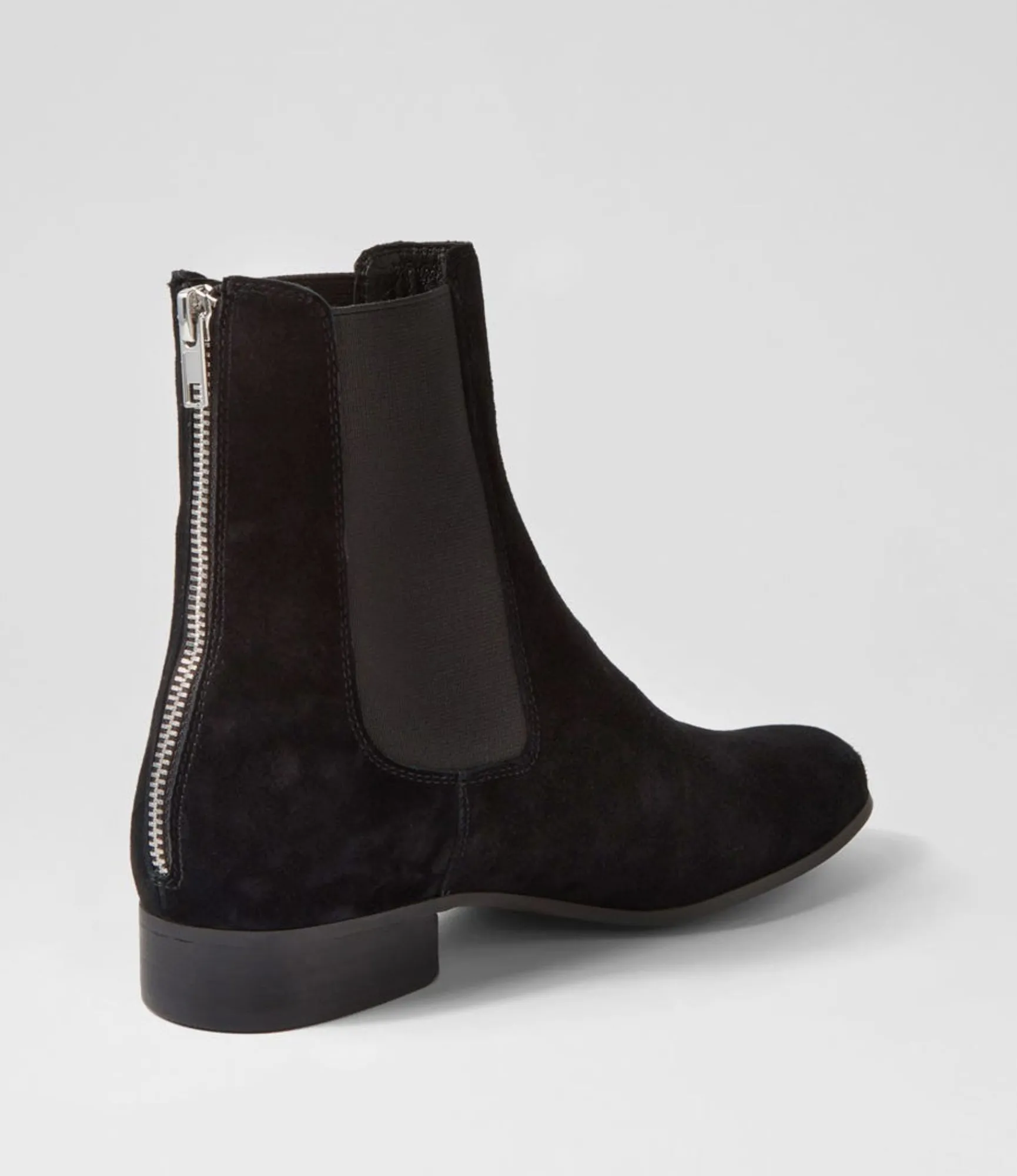 Hot Midas Shoes Fally Black Suede Chelsea Boots