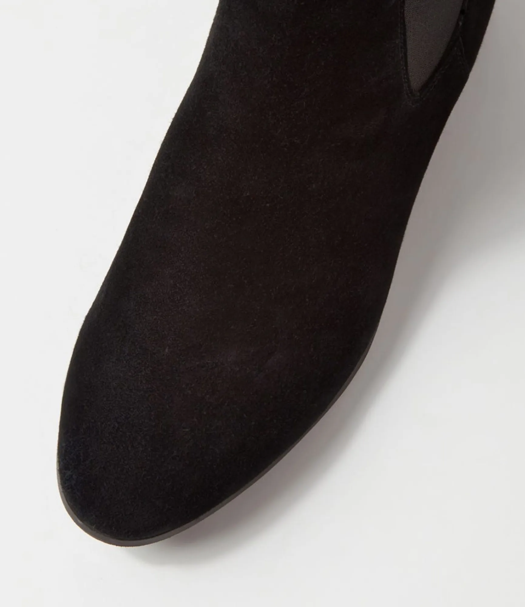 Hot Midas Shoes Fally Black Suede Chelsea Boots