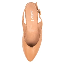New Midas Shoes Fancy Dk Tan Leather