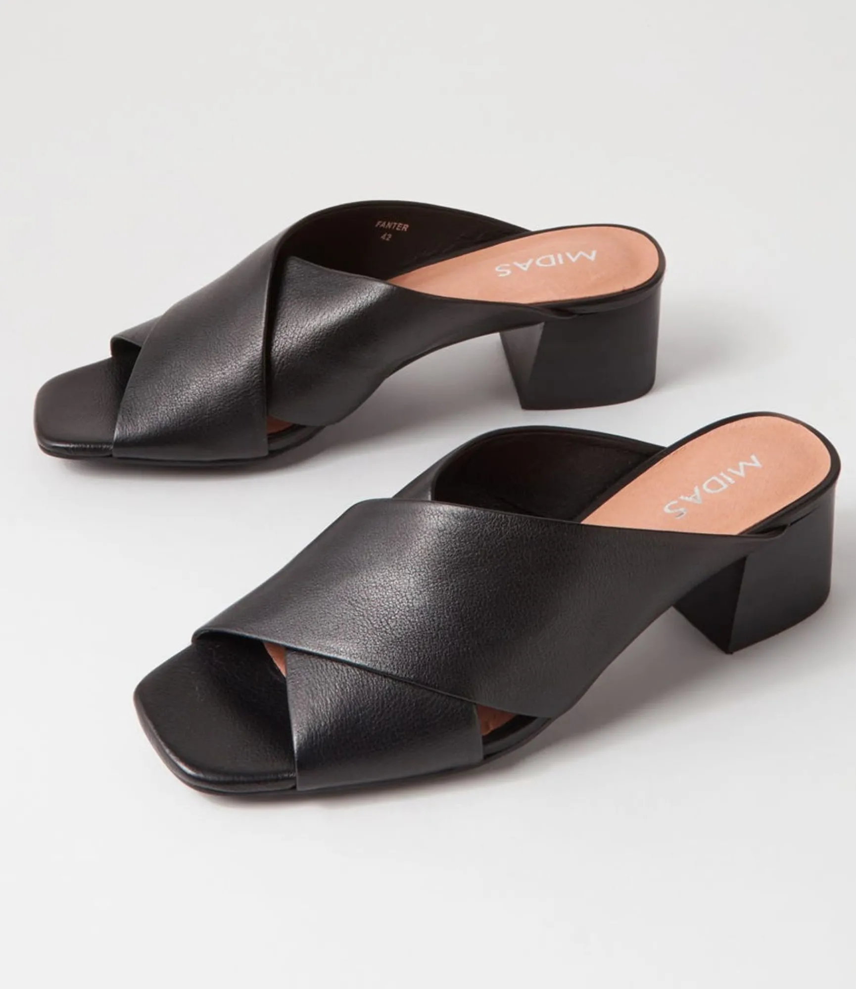 Flash Sale Midas Shoes Fanter Black Leather Sandals