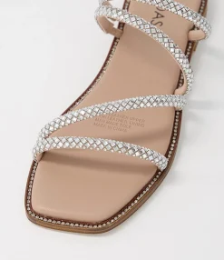 Discount Midas Shoes Fanto Silver Nude Jewels Slides