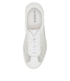 Online Midas Shoes Farais White Leather
