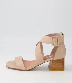 New Midas Shoes Farlane Dark Nude Leather Sandals