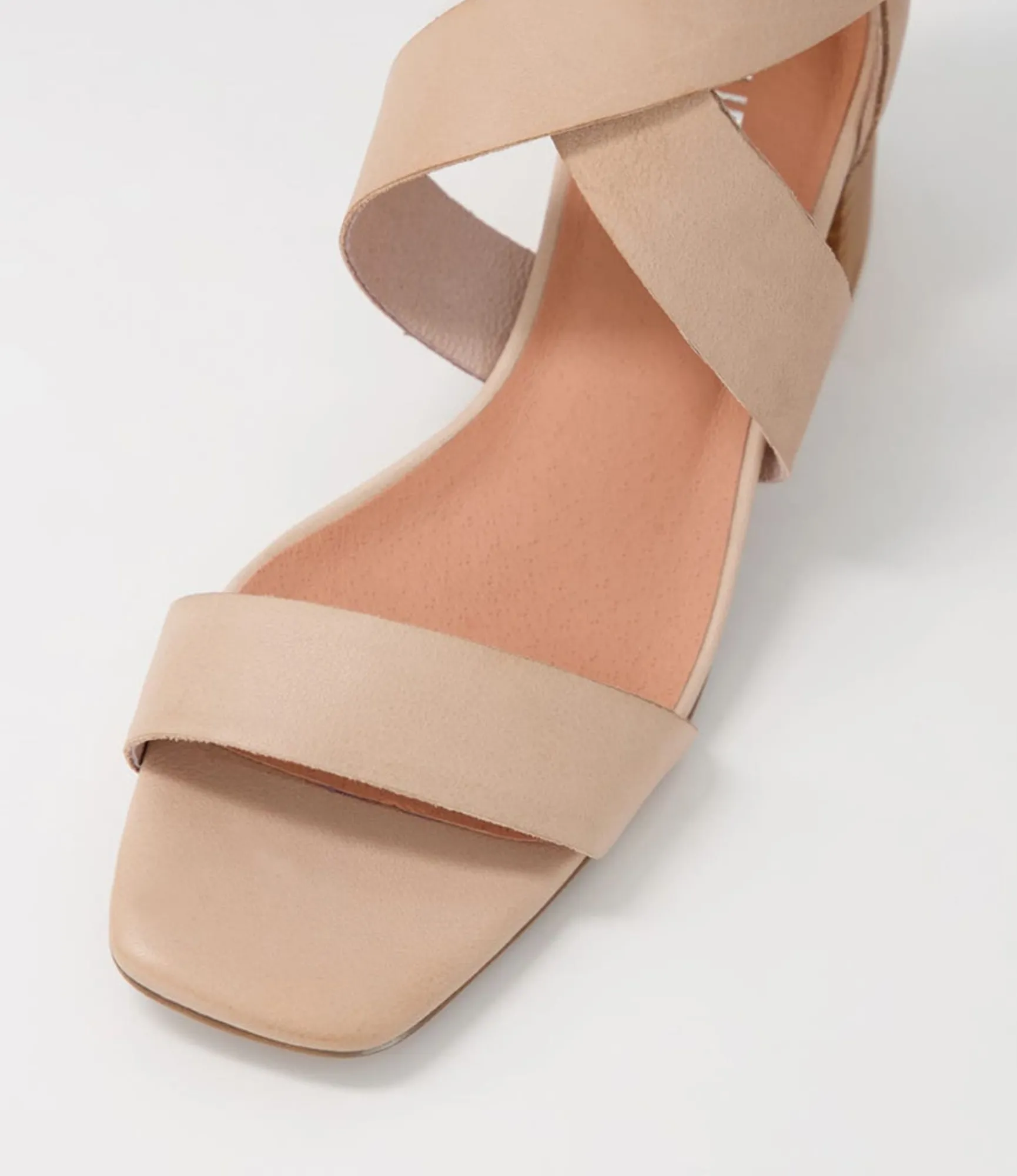 New Midas Shoes Farlane Dark Nude Leather Sandals