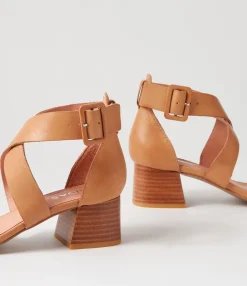 Online Midas Shoes Farlane Dark Tan Leather Sandals
