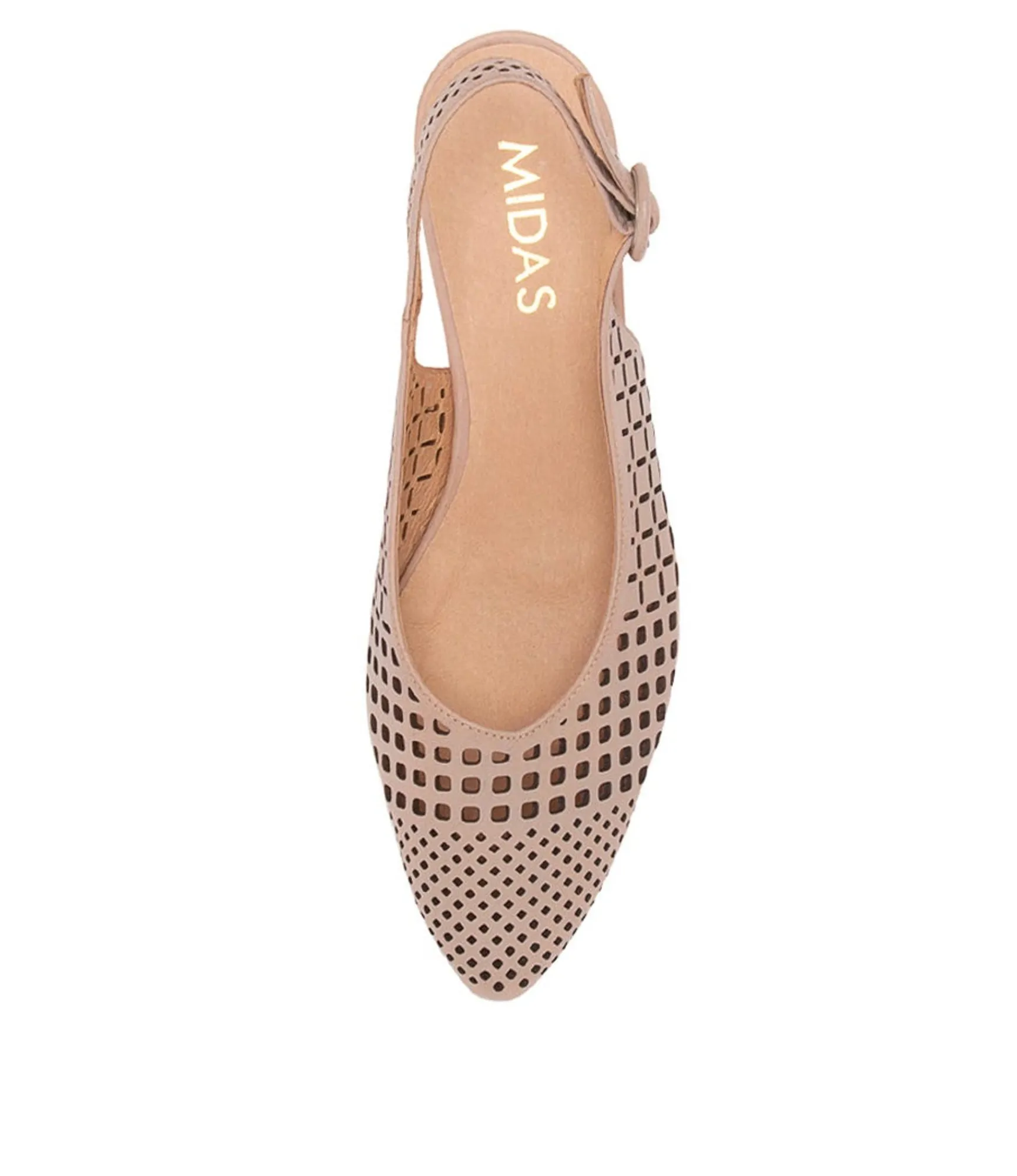 Flash Sale Midas Shoes Favla Nude Leather Flat Shoes