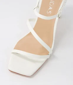 Flash Sale Midas Shoes Fayte White Leather Sandals