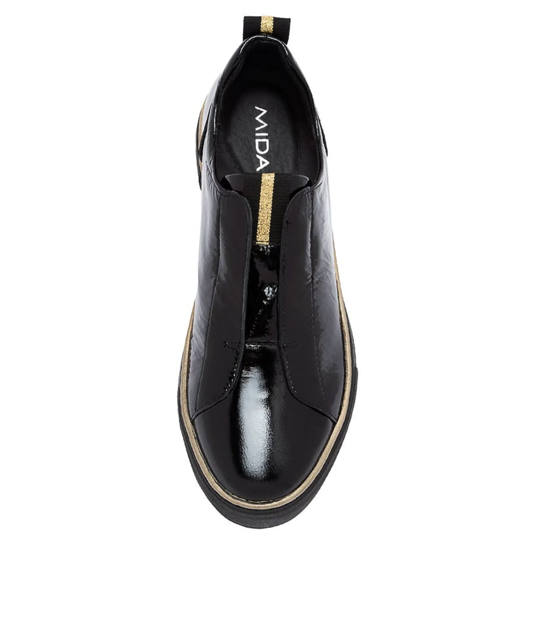 Flash Sale Midas Shoes Feathers Black Patent Leather Sneakers