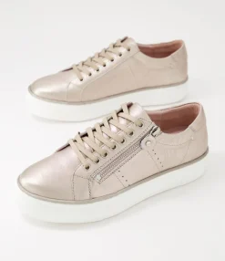 New Midas Shoes Feema Platino White Leather Sneakers
