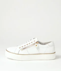 Clearance Midas Shoes Feema White Leather Sneakers