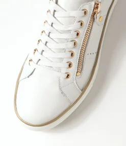 Clearance Midas Shoes Feema White Leather Sneakers