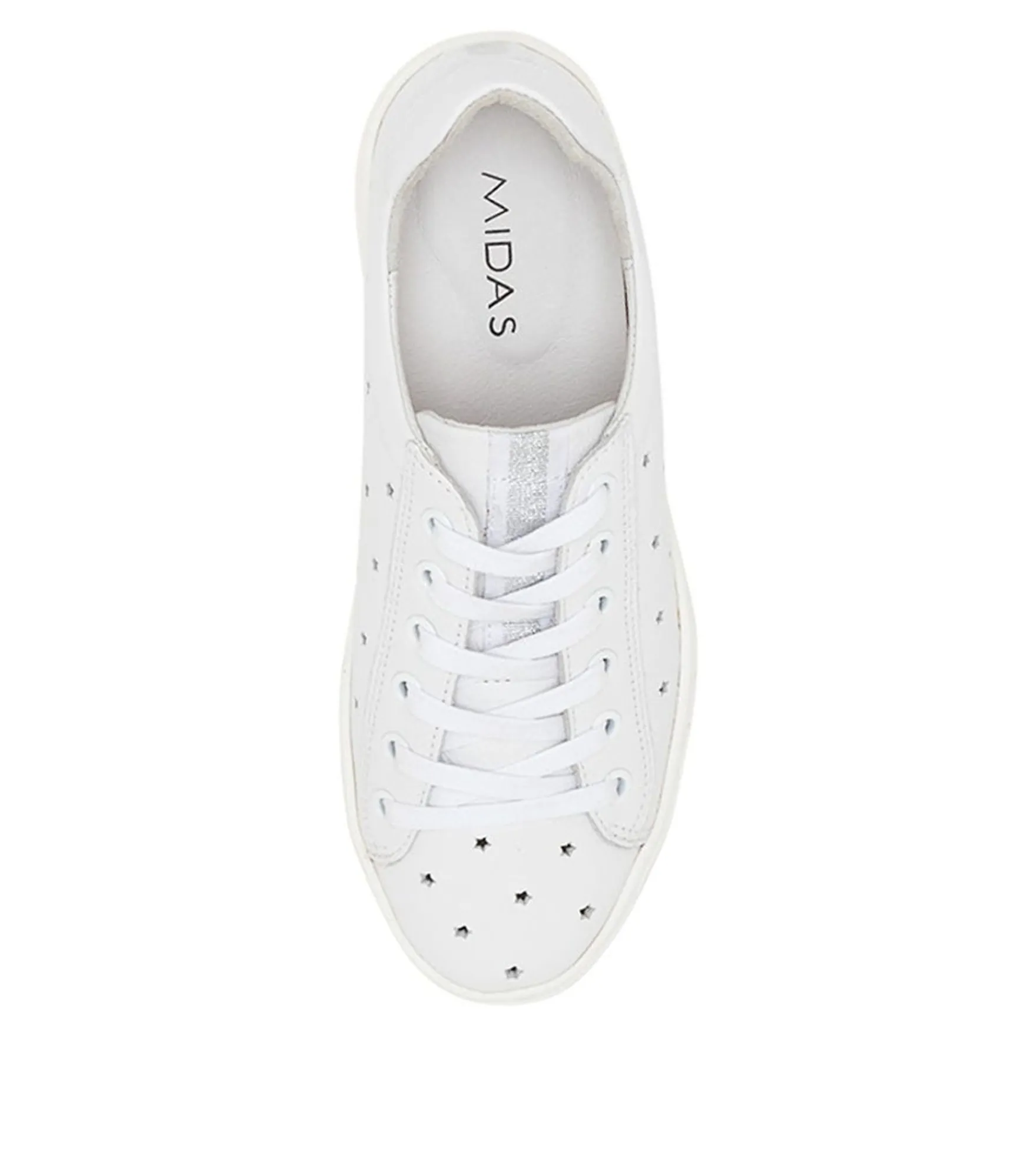 New Midas Shoes Fenny White Leather