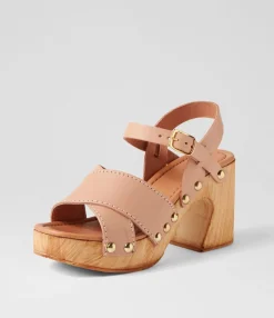 Cheap Midas Shoes Fillie Nude Leather Sandals