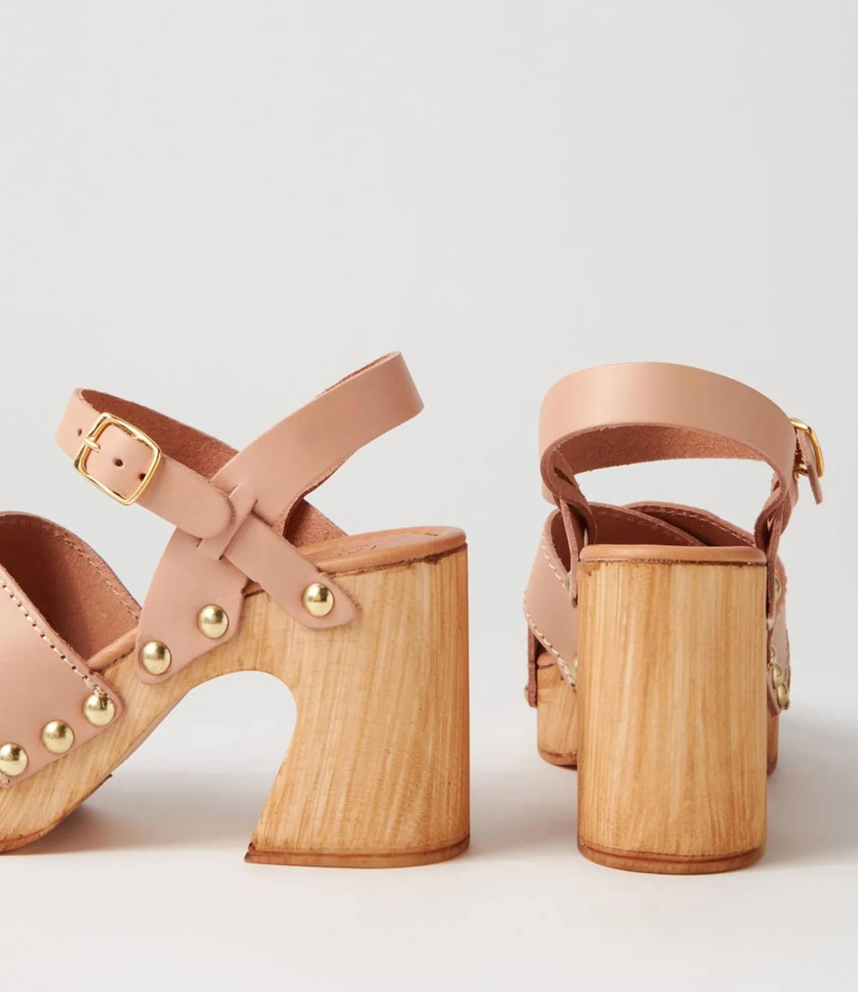 Cheap Midas Shoes Fillie Nude Leather Sandals
