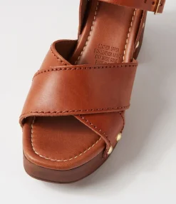 Cheap Midas Shoes Fillie Tan Leather Sandals