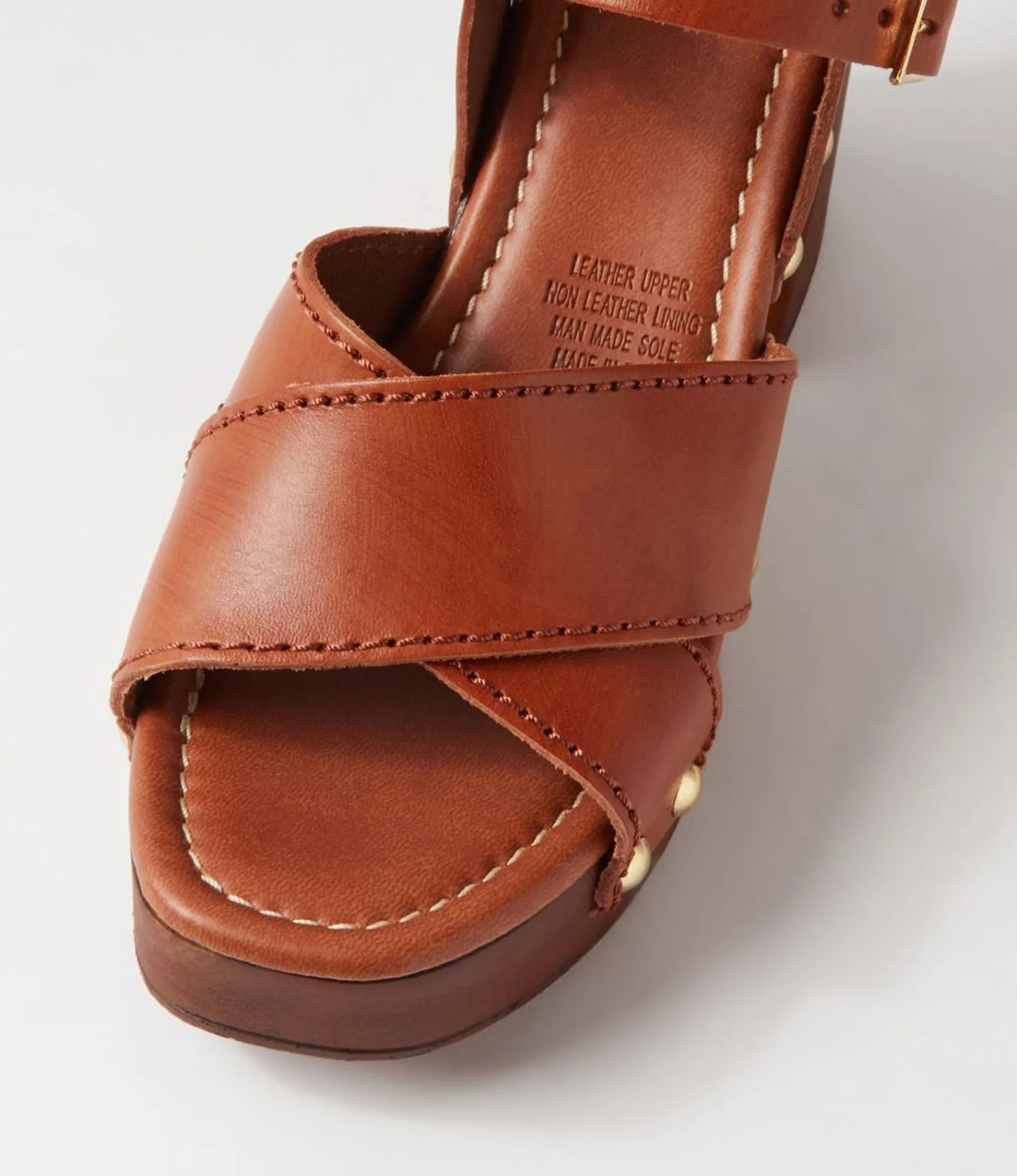 Cheap Midas Shoes Fillie Tan Leather Sandals