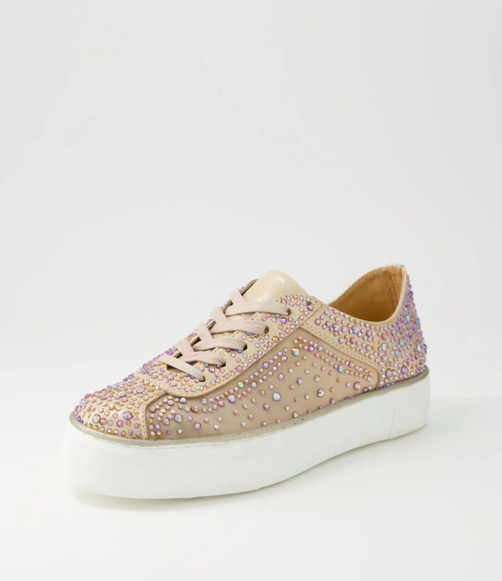 Flash Sale Midas Shoes Fillip Old Gold Shimmer Leather Mesh Sneakers