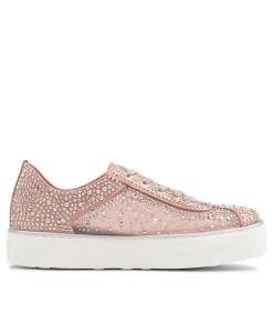 New Midas Shoes Fillip Pink Mesh Leather Sneakers