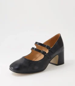 Sale Midas Shoes Fiore Black Patent Leather Mary Janes
