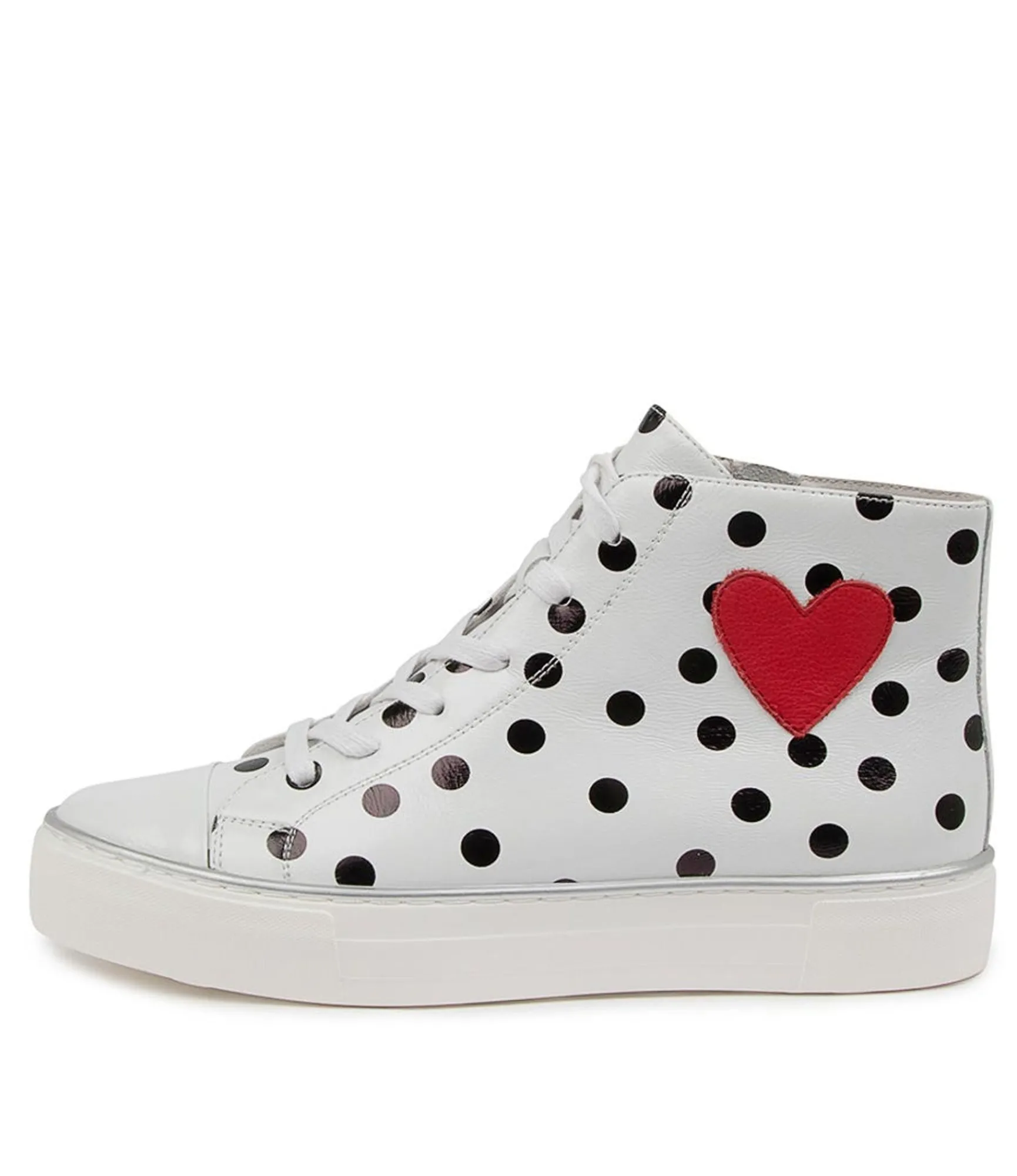 New Midas Shoes Flick White&Black Spot