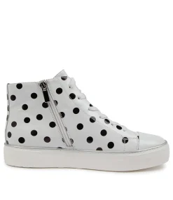 New Midas Shoes Flick White&Black Spot