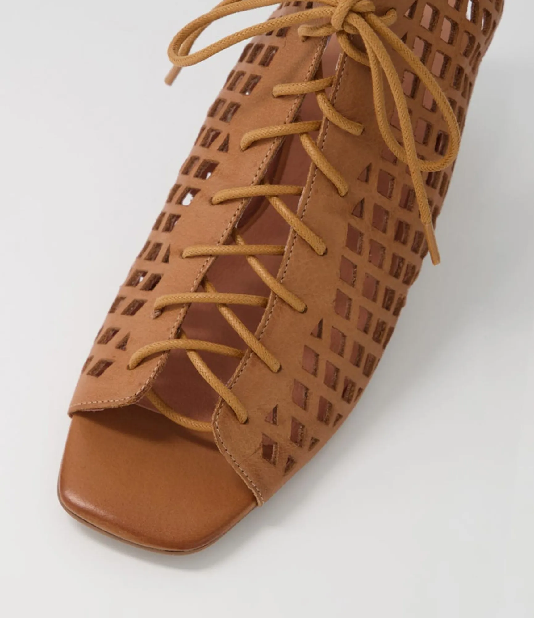 Shop Midas Shoes Floss Dark Tan Leather Sandals
