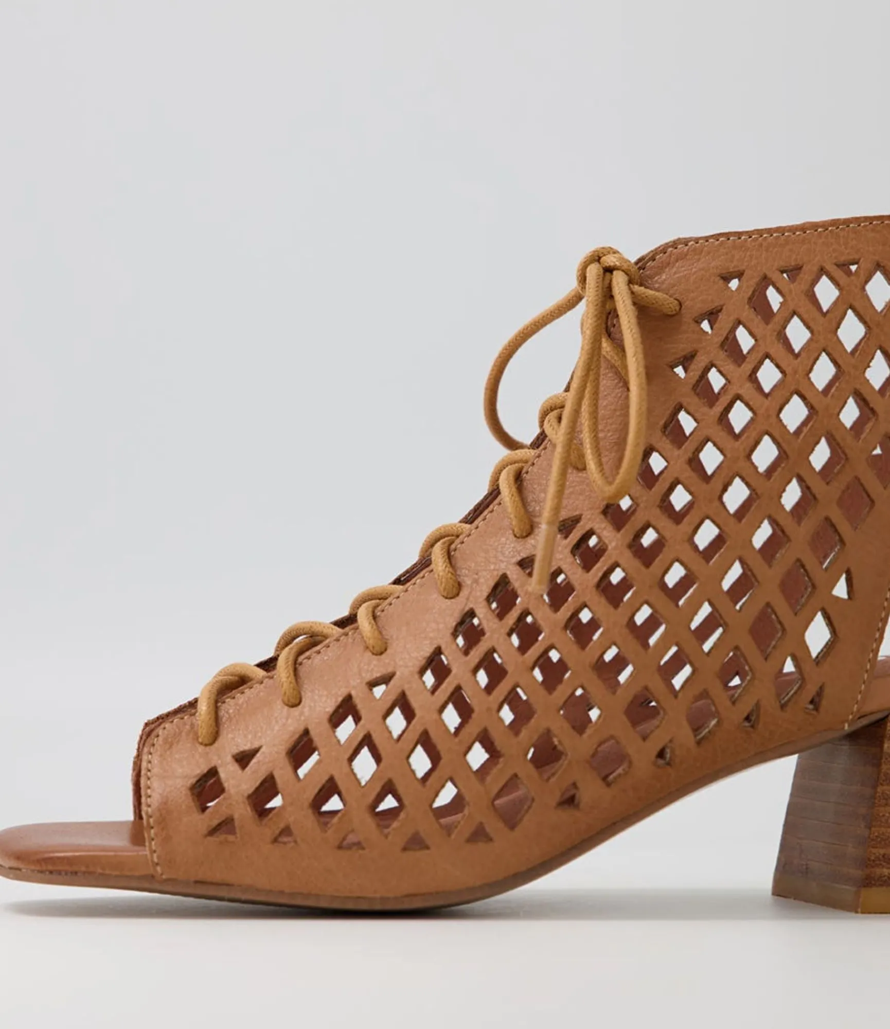 Shop Midas Shoes Floss Dark Tan Leather Sandals