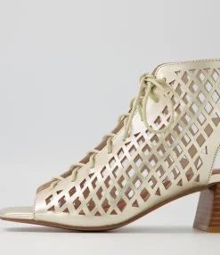 Flash Sale Midas Shoes Floss Pale Gold Leather Sandals