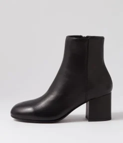Online Midas Shoes Flossi Black Leather Ankle Boots
