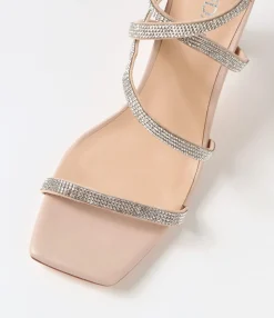 Hot Midas Shoes Flounder Nude Silver Jewels Leather Sandals