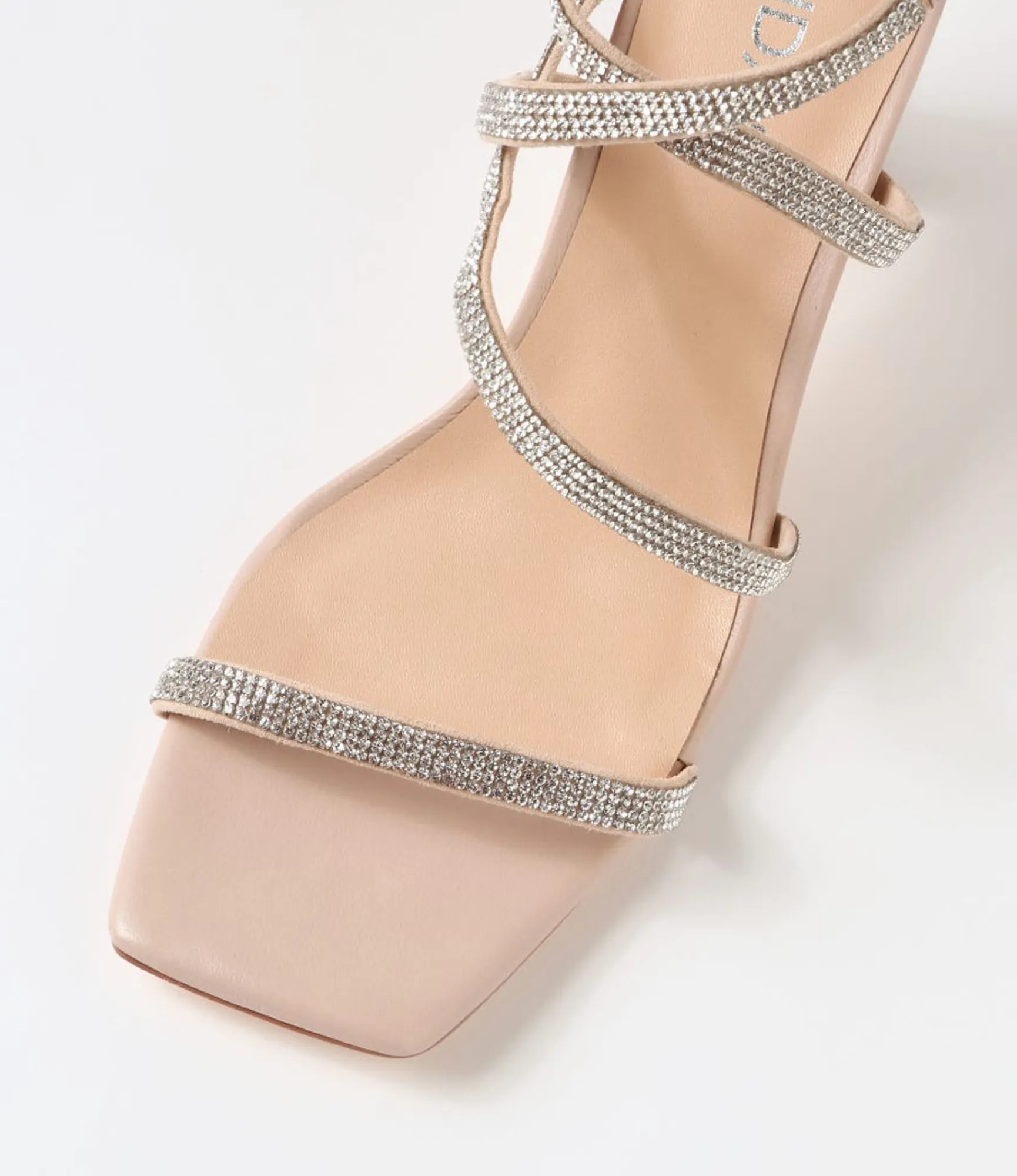 Hot Midas Shoes Flounder Nude Silver Jewels Leather Sandals