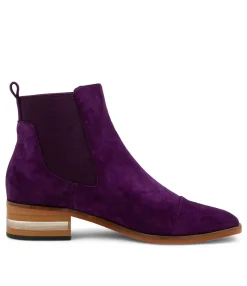 Hot Midas Shoes Foro Purple Suede Ankle Boots