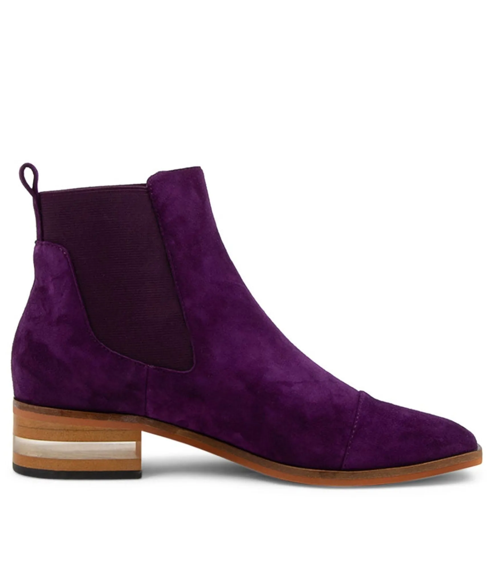 Hot Midas Shoes Foro Purple Suede Ankle Boots