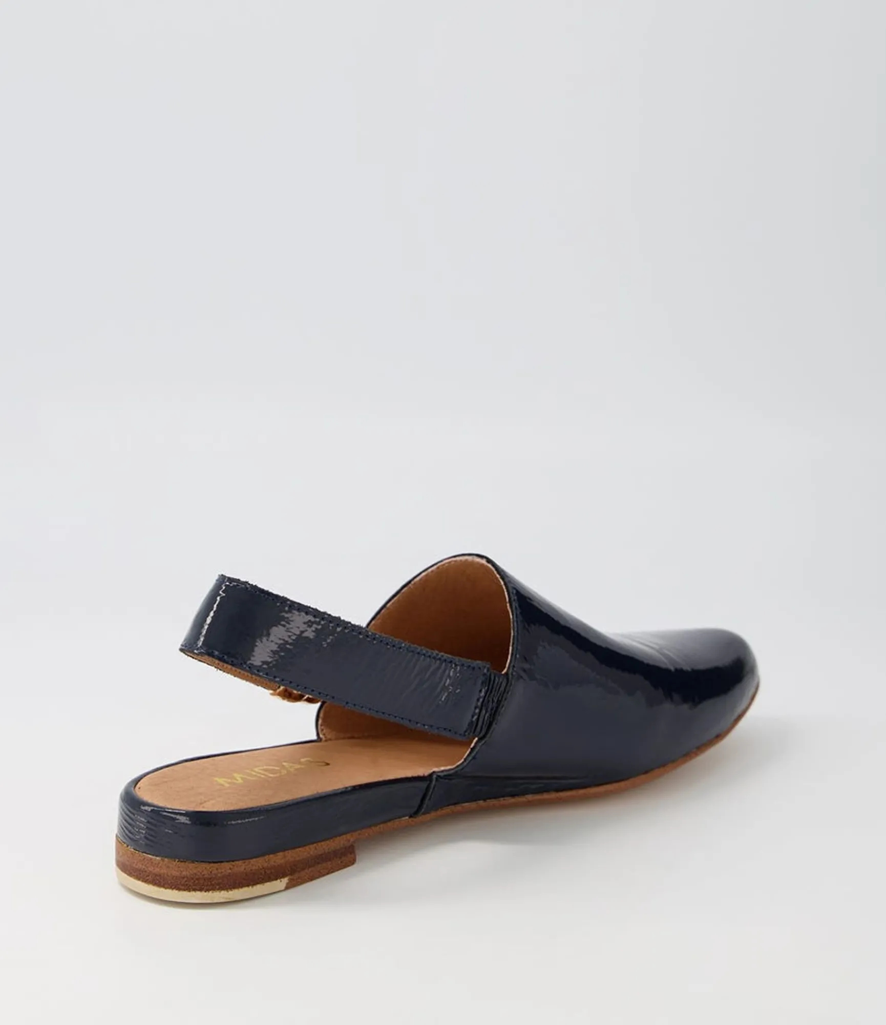 Sale Midas Shoes Fova Navy Patent Leather Flat Shoes