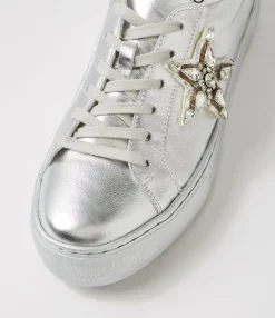 Best Sale Midas Shoes Foxxa Silver Leather Jewels Sneakers