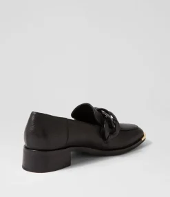 Cheap Midas Shoes Freyah Black Leather Heels