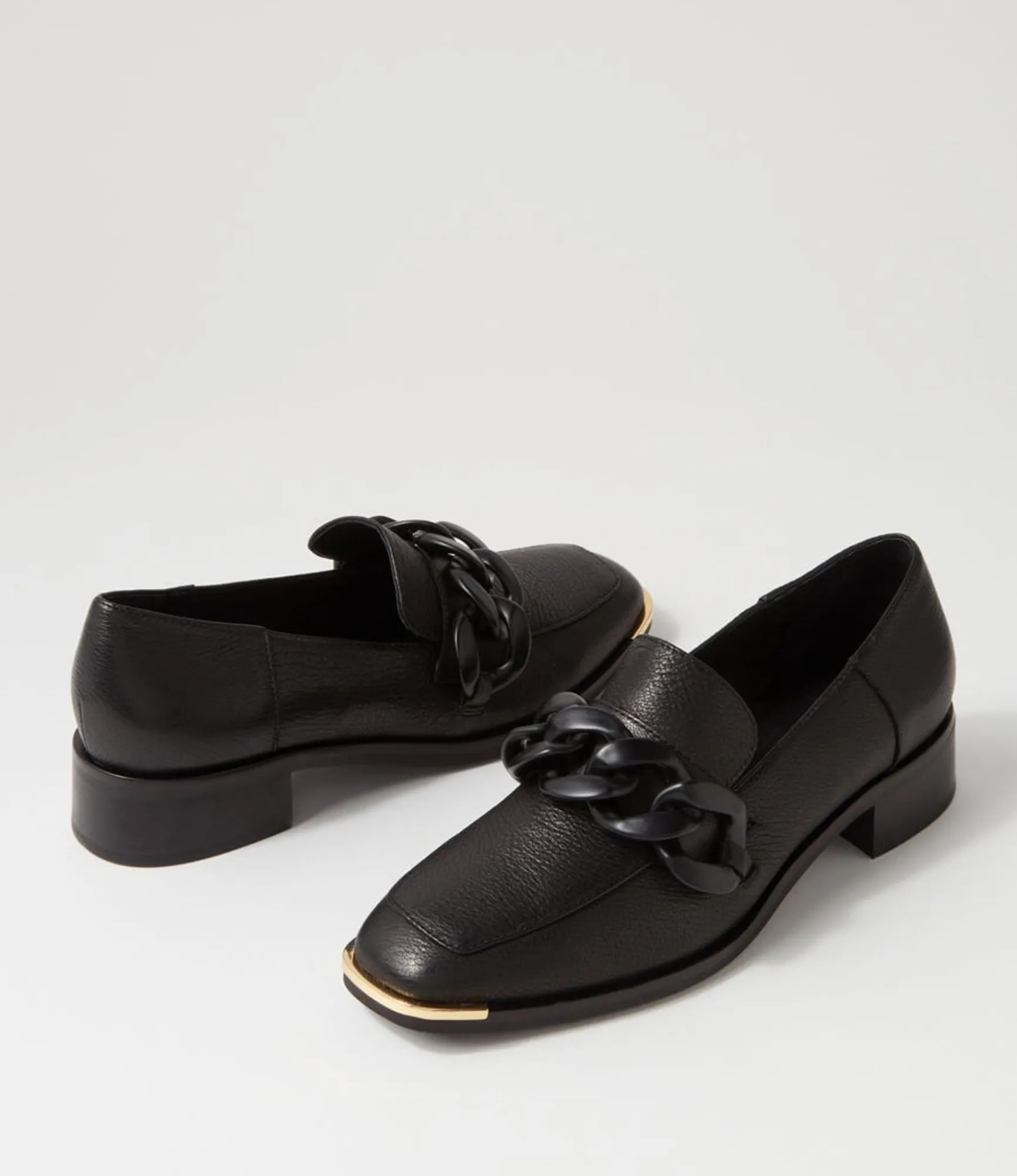 Cheap Midas Shoes Freyah Black Leather Heels