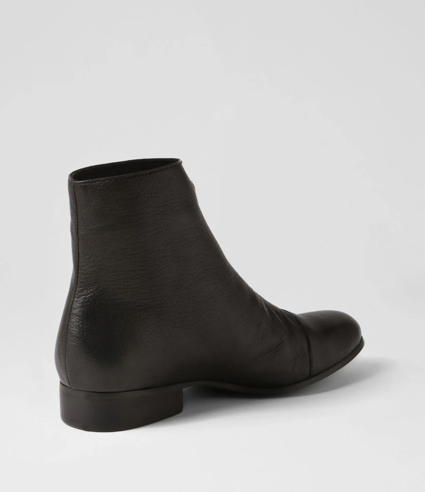 New Midas Shoes Funni Black Leather Ankle Boots