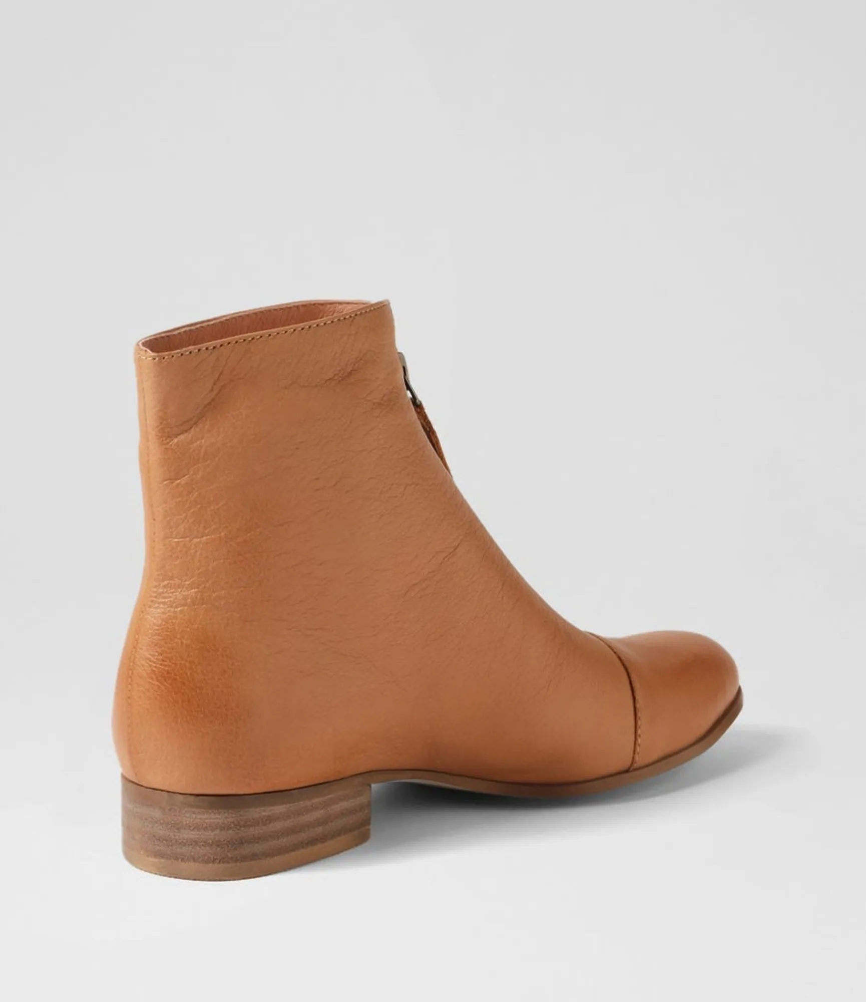 Hot Midas Shoes Funni Dark Tan Leather Ankle Boots