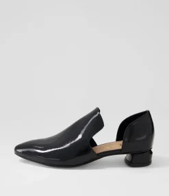 Store Midas Shoes Fyre Black Patent Leather Heels