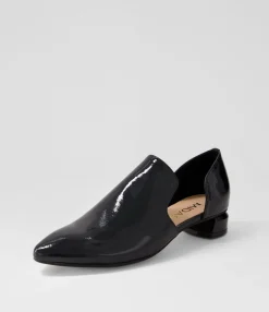 Store Midas Shoes Fyre Black Patent Leather Heels