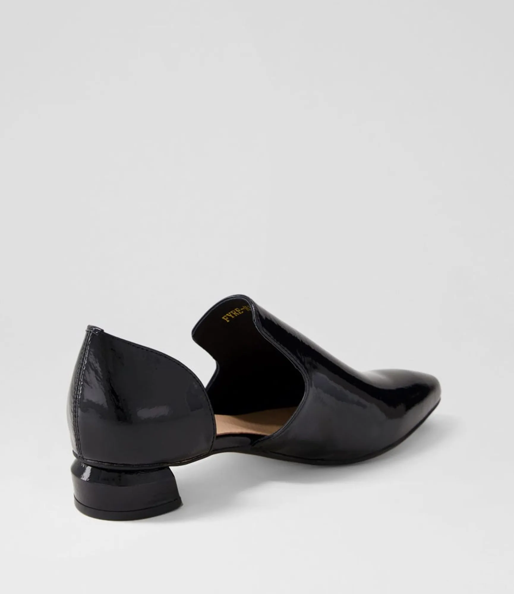Store Midas Shoes Fyre Black Patent Leather Heels