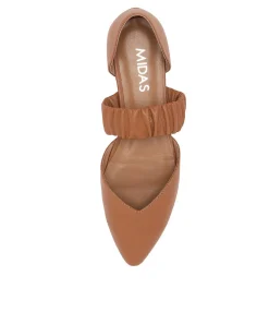 Flash Sale Midas Shoes Garfield Dark Tan Leather Flat Shoes