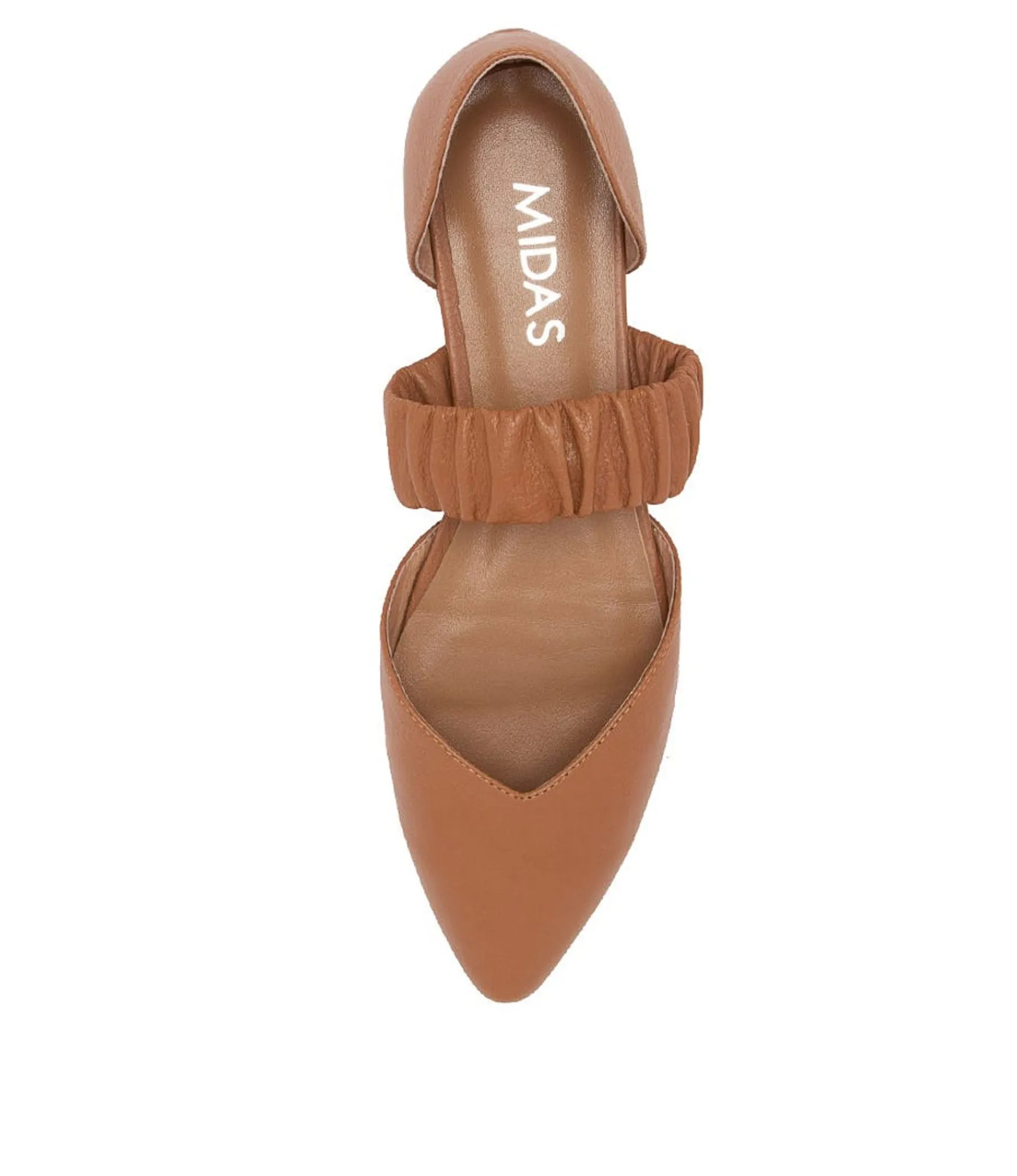 Flash Sale Midas Shoes Garfield Dark Tan Leather Flat Shoes