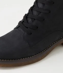 Cheap Midas Shoes Garnett Black Leather Lace Up Boots