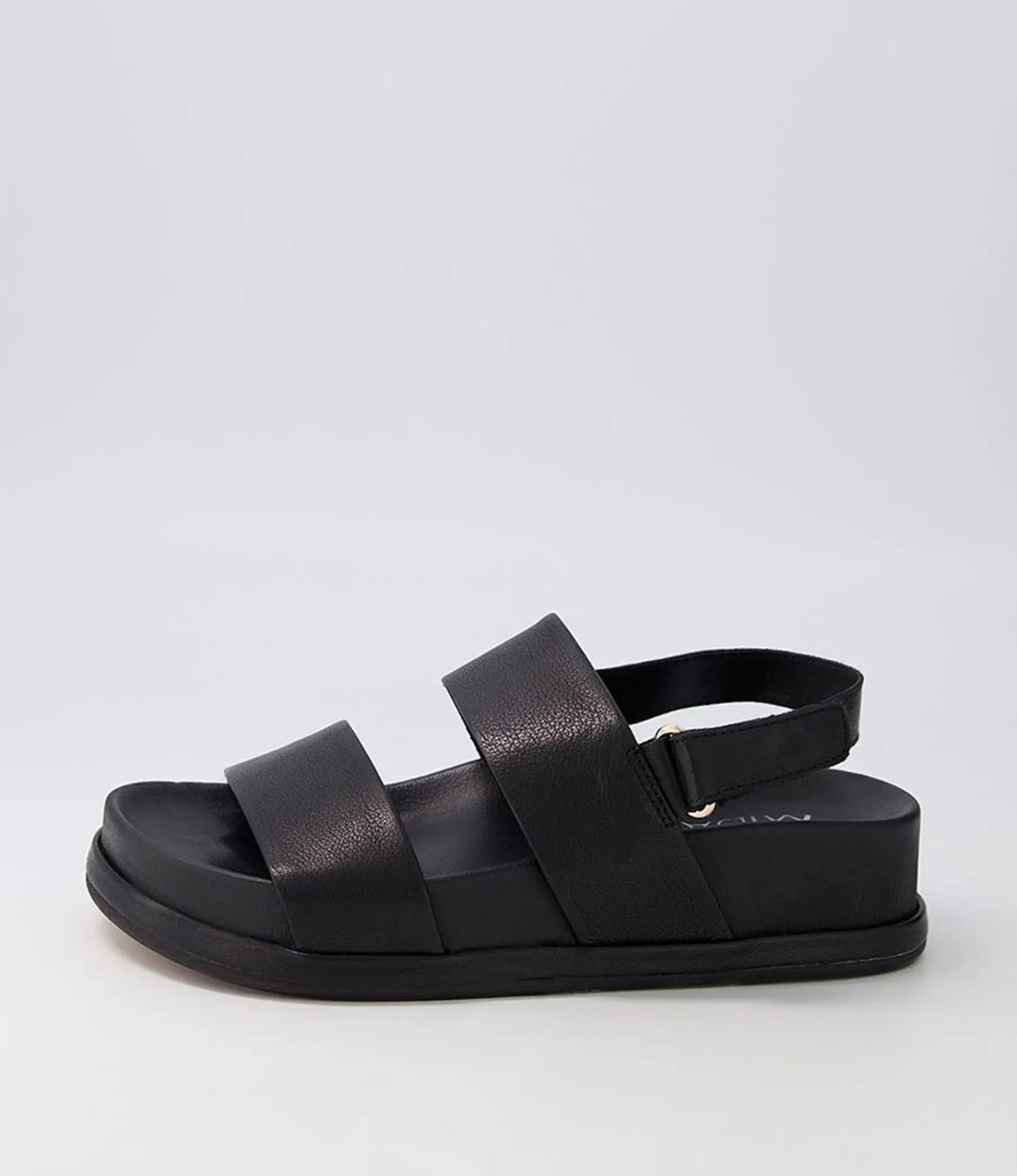 Best Midas Shoes Gea Black Leather Sandals